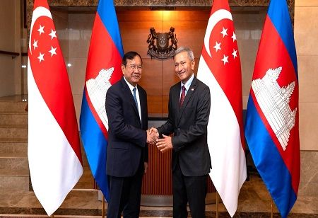 Cambodia's Prak Sokhonn Visits Singapore to Boost Ties